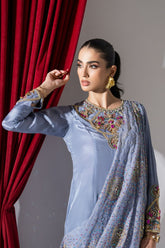 Maria Osama Khan - Lune - Grey - Grip & Organza - 2 Piece